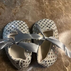 Sparkling Silver Kids Shoes